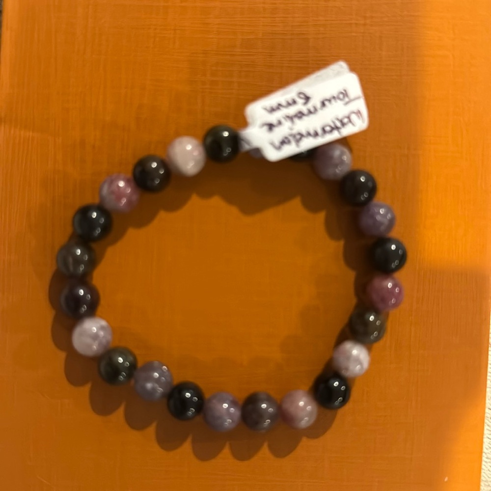 Watermelon tourmaline 8mm Bracelet